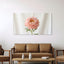 Peony floral artwork in blush tones, modern minimalist home decor