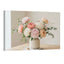 Soft Floral Bouquet Canvas Wall Art Elegant Peony Arrangement in Neutral Tones