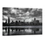 Chicago skyline black and white wall art, cityscape photography Lake Michigan reflection