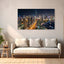 Dubai skyline at night with Burj Khalifa illuminated wall art