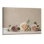 Neutral rose trio canvas wall art in beige and blush tones, minimalist floral decor for modern home
