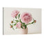 Romantic Pink Peony Canvas Wall Art Watercolor Floral Painting for Elegant Decor