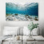 Underwater Ocean Canvas Wall Art Sun Rays Over Coral Reef Coastal Decor
