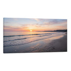 Beach Sunrise Canvas Wall Art Ocean Waves Coastal Decor