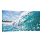 Ocean Wave Canvas Wall Art Turquoise Surf Beach Coastal Decor
