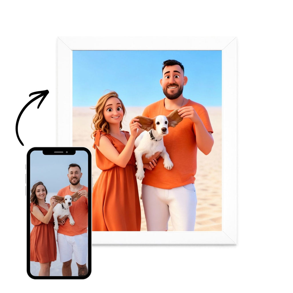 3D Cartoon Portrait from Photo, Custom Personalized Artwork