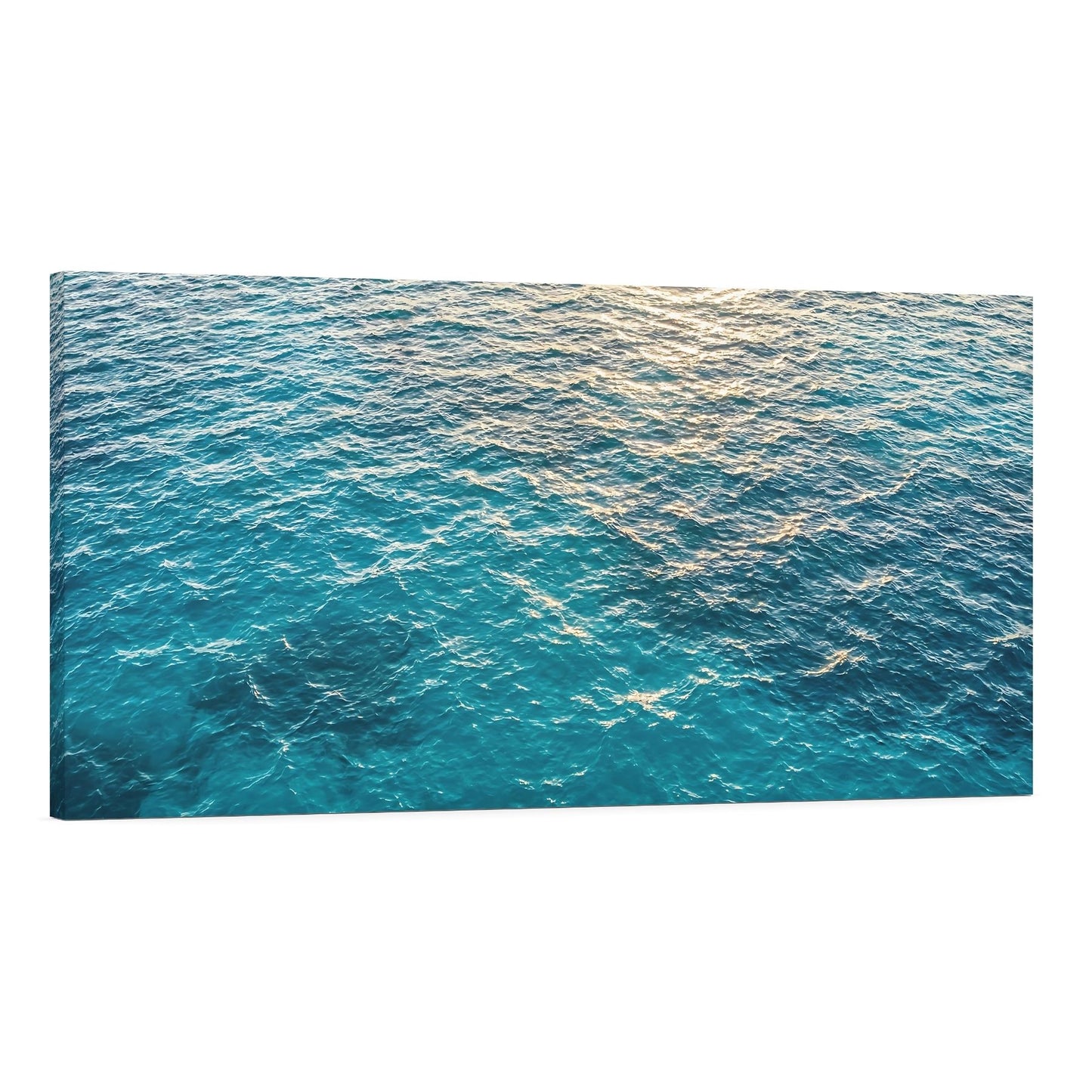 Turquoise Ocean Water Canvas Wall Art – Tropical Sea Coastal Decor
