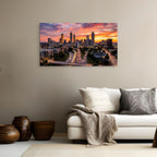 Atlanta skyline highway motion lights cityscape print