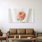 Blush Peony Canvas Wall Art Soft Pink Floral Print for Elegant & Modern Decor
