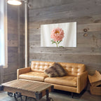 Pink peony wall art print, romantic floral decor for bedroom or living room