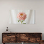 Soft blush peony artwork, minimalist feminine wall decor piece