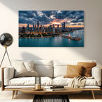 Illinois skyline Chicago cityscape sunset wall art