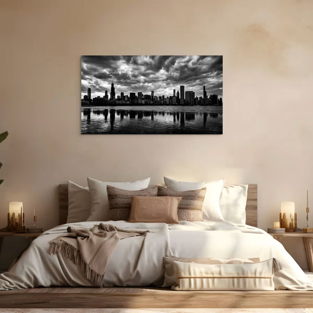 Chicago Skyline Canvas Wall Art Downtown Chicago Skyline Canvas Print