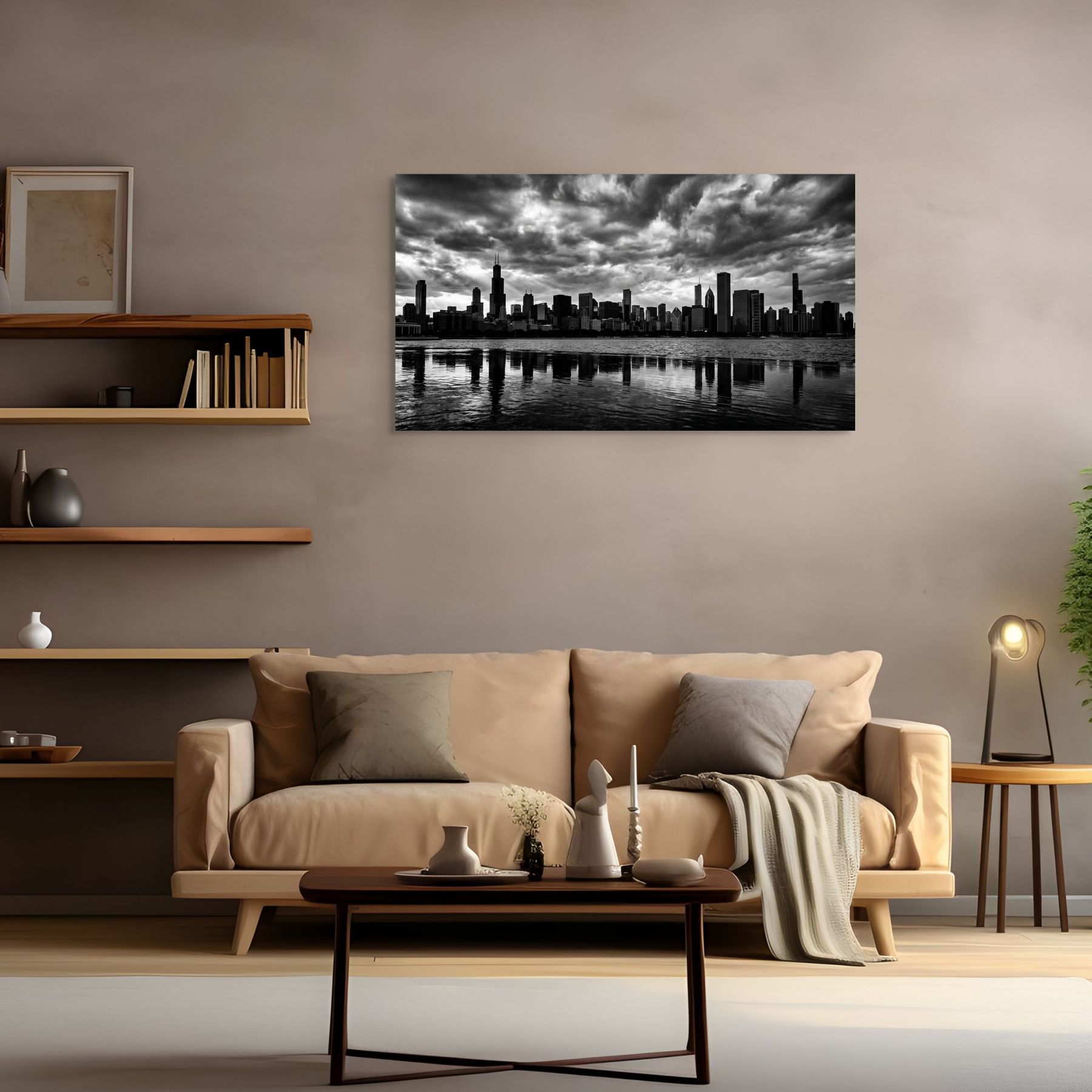 Chicago Skyline Canvas Wall Art Downtown Chicago Skyline Canvas Print Secondary image