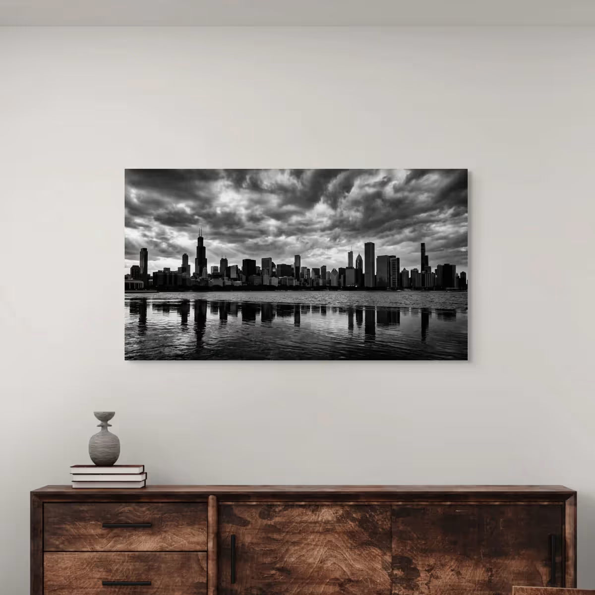 Chicago Skyline Canvas Wall Art Downtown Chicago Skyline Canvas Print