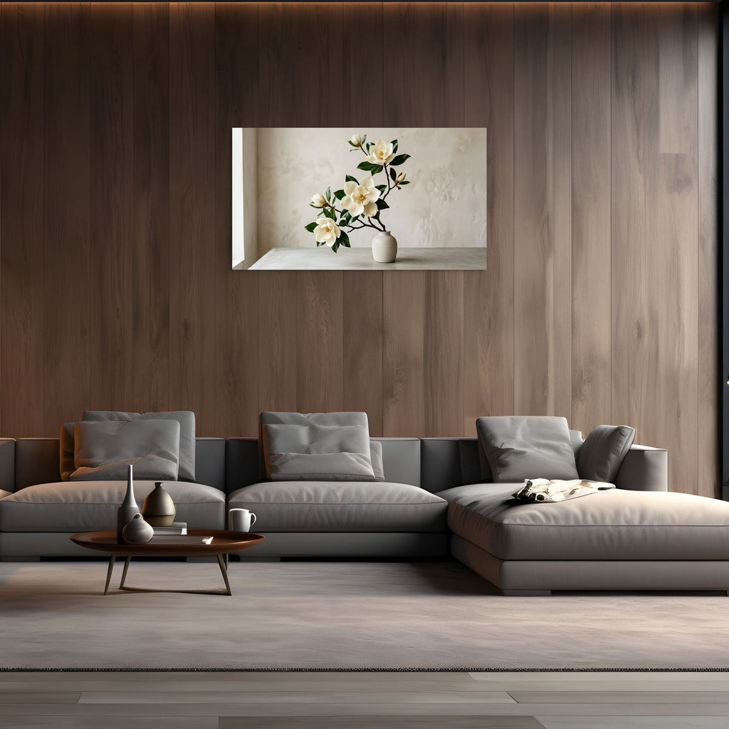 neutral floral wall decor modern home