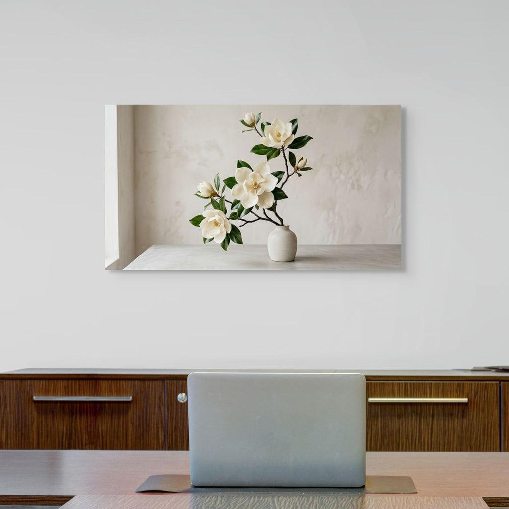 elegant floral wall art beige background