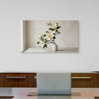 elegant floral wall art beige background