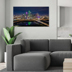 Dallas City Skyline Canvas Wall Art Dallas Texas Cityscape Canvas Print
