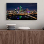 Dallas City Skyline Canvas Wall Art Dallas Texas Cityscape Canvas Print