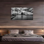 Detroit downtown skyline monochrome wall decor urban city print