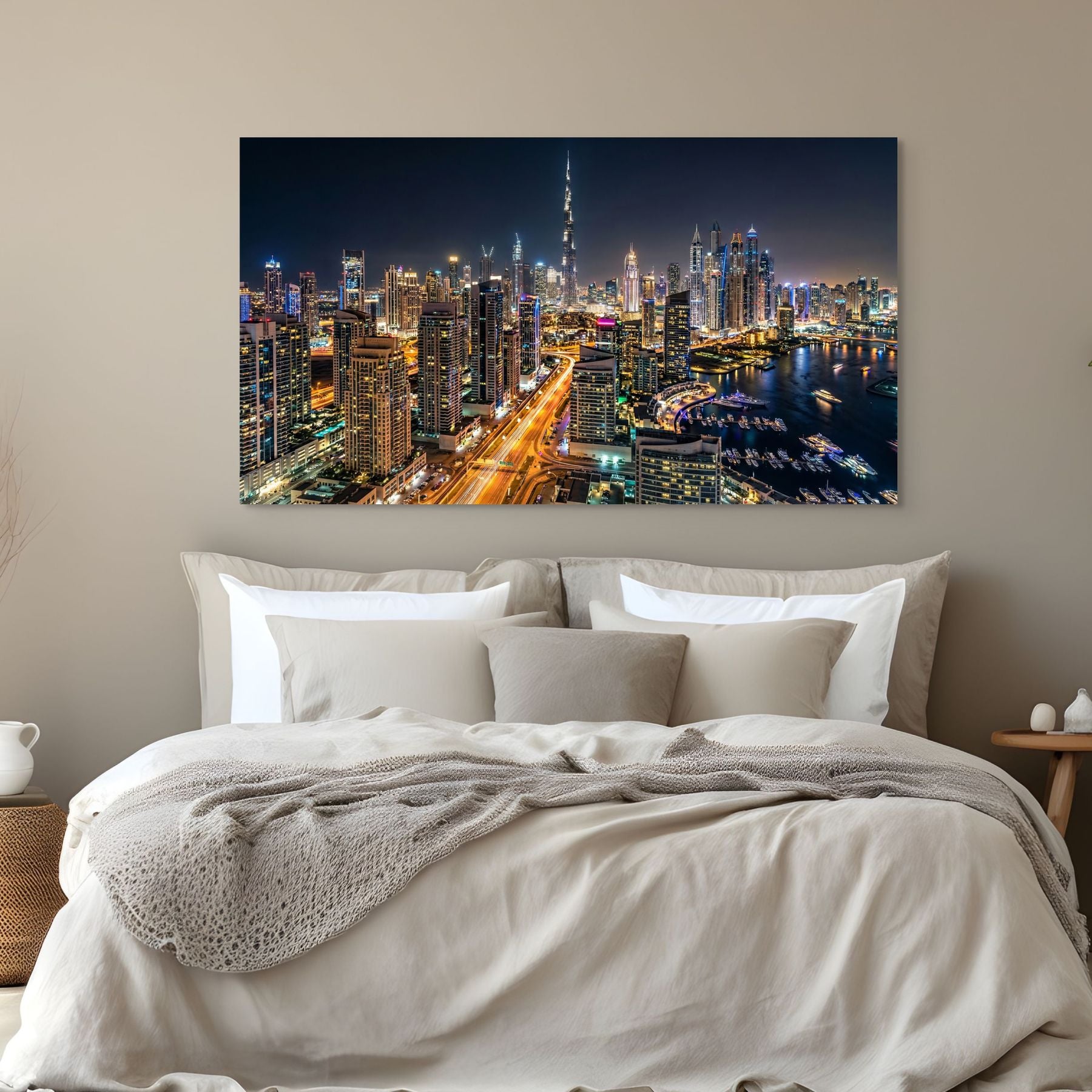 Dubai City Skyline Canvas Wall Art Dubai UAE Skyline Canvas Print Secondary image
