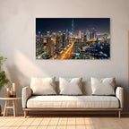Dubai City Skyline Canvas Wall Art Dubai UAE Skyline Canvas Print
