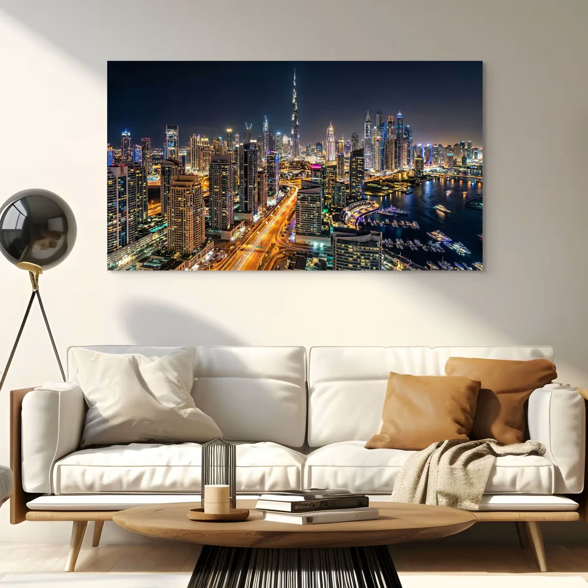 Dubai City Skyline Canvas Wall Art Dubai UAE Skyline Canvas Print