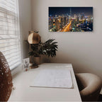 Dubai skyline panoramic night view modern city wall decor