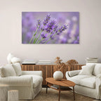 Lavender Field Canvas Wall Art Soft Purple Floral Print for Calm & Relaxing Decor