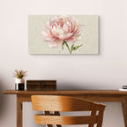 Peony flower watercolor print, romantic floral home decoration