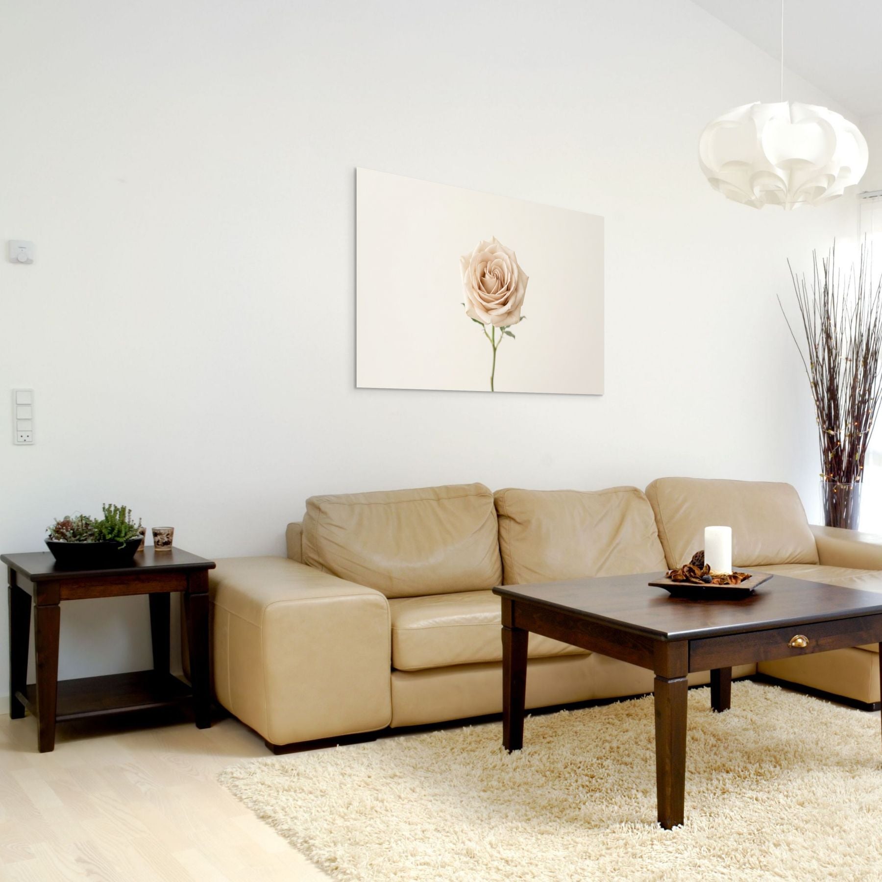 minimalist botanical wall art neutral tones canvas