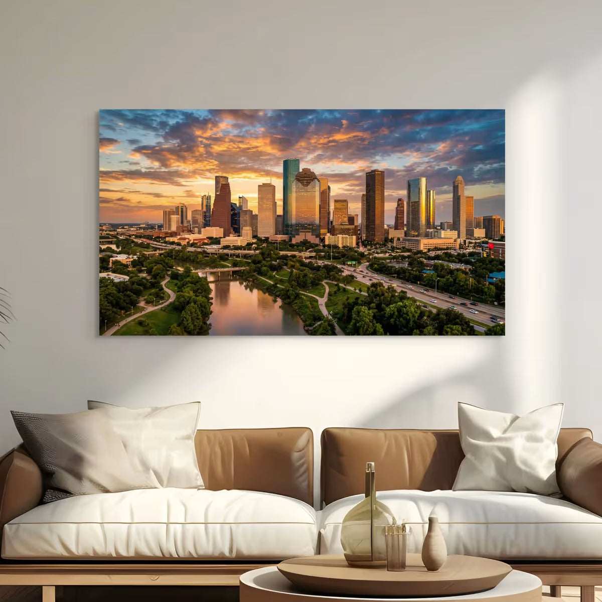 Houston Canvas Wall Art Houston Texas Skyline Cityscape Canvas Print