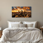 Downtown Houston skyline golden hour, Texas cityscape print