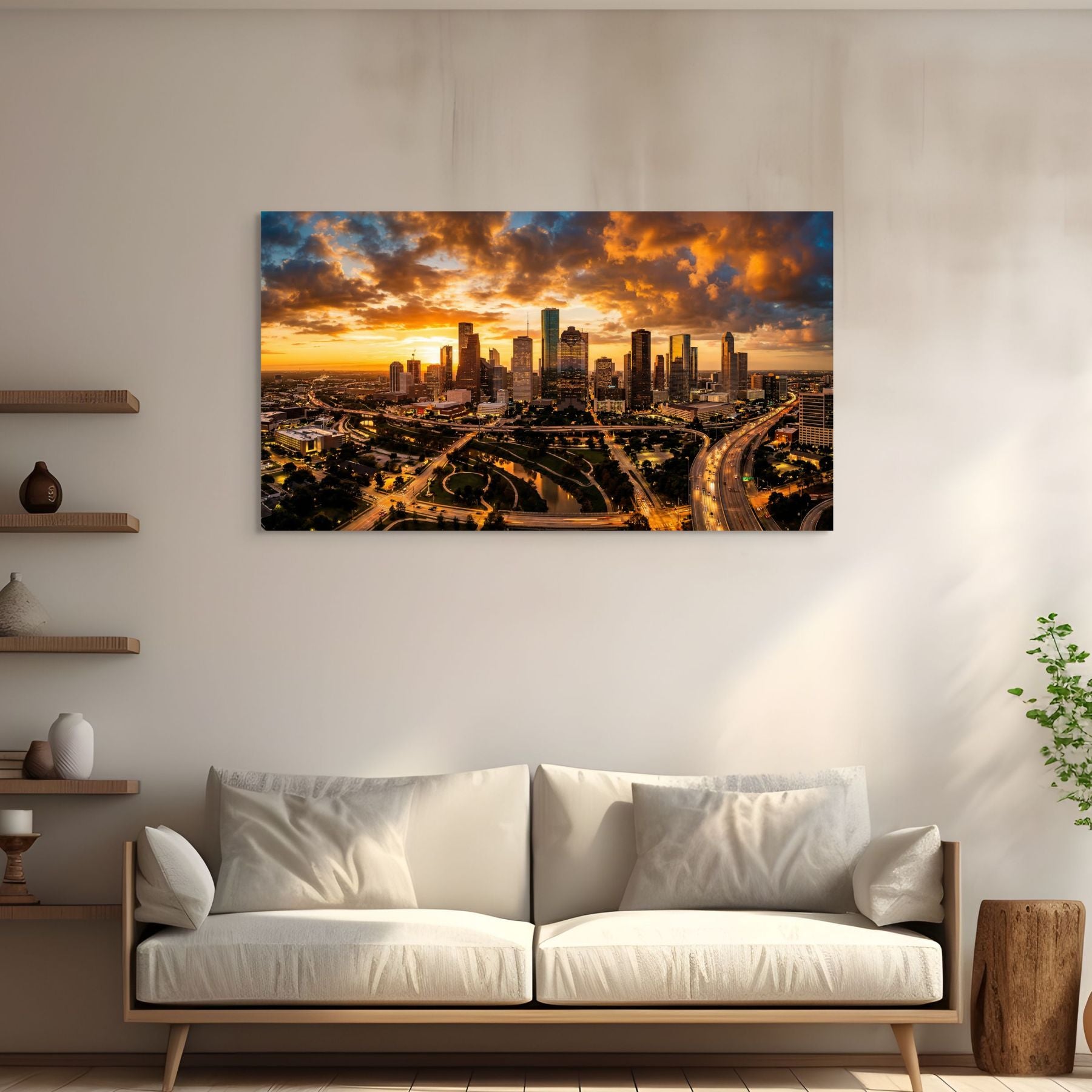 Houston Texas Skyline Canvas Wall Art Downtown Houston Skyline Canvas Print Secondary image