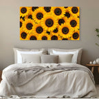 Large Sunflower Canvas Wall Art Flowers Bright Yellow Floral Canvas Print Wall Decor
