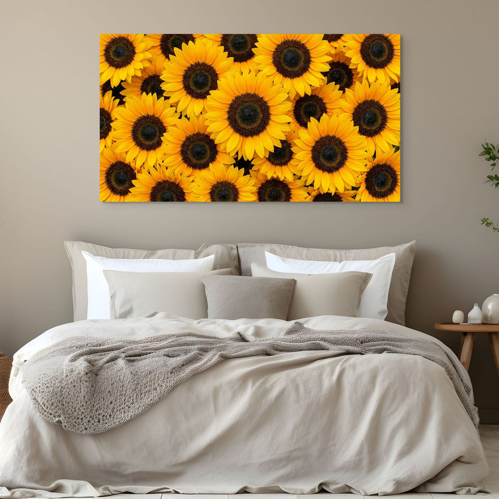 yellow flower wall decor bright sunflower artwork