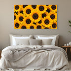 yellow flower wall decor bright sunflower artwork