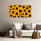 modern sunflower print large floral wall art