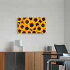 bold floral wall art sunflower pattern decor
