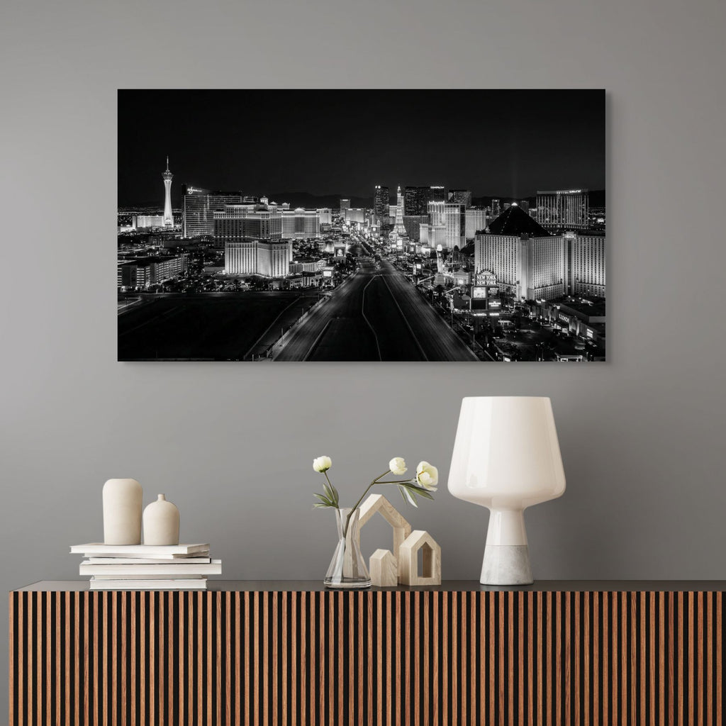 Las Vegas strip artwork, luxury cityscape wall decor