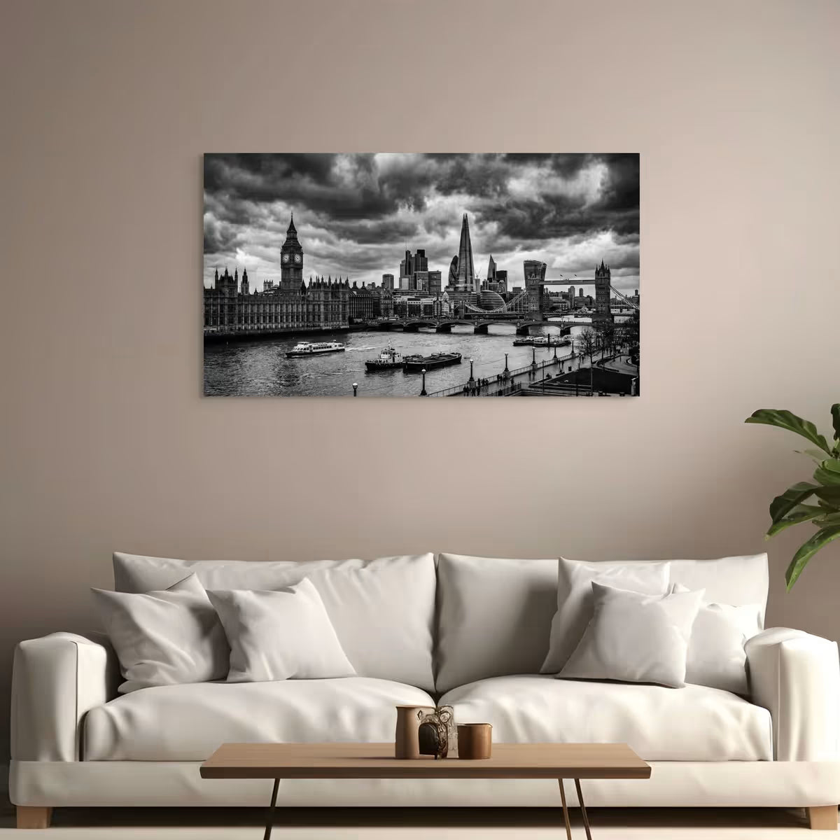 London City Skyline Canvas Wall Art London England Skyline Canvas Print Secondary image