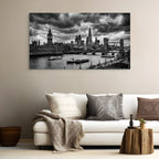 UK skyline London black and white city wall art