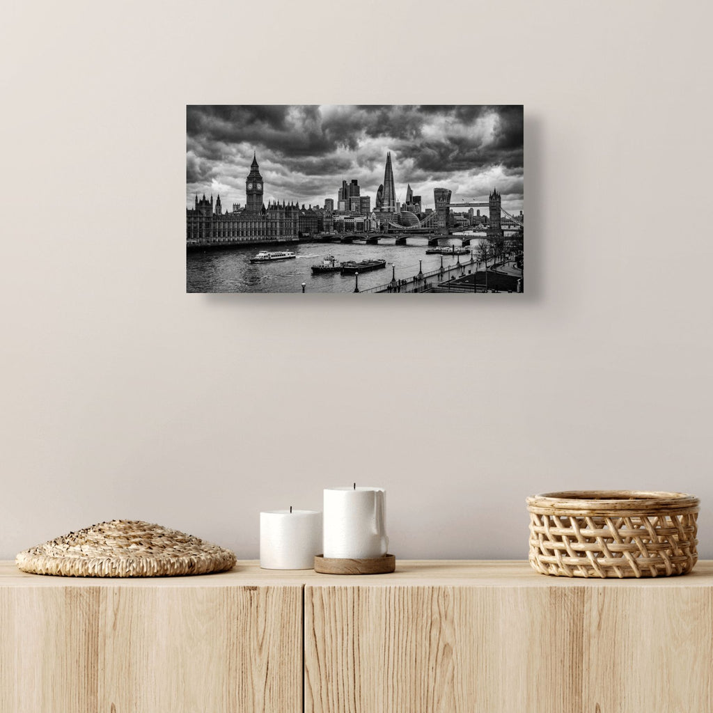 London landmarks skyline monochrome photography print