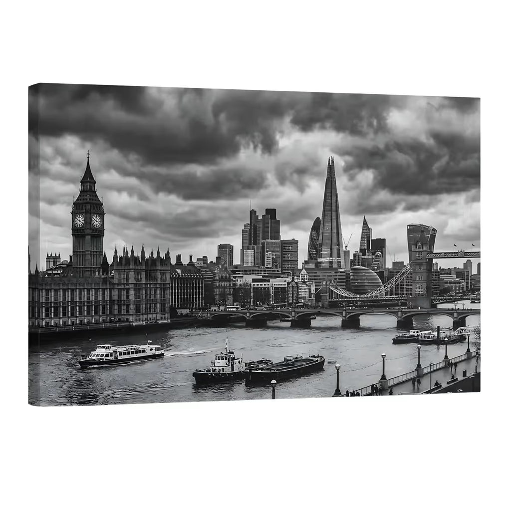 London City Skyline Canvas Wall Art London England Skyline Canvas Print
