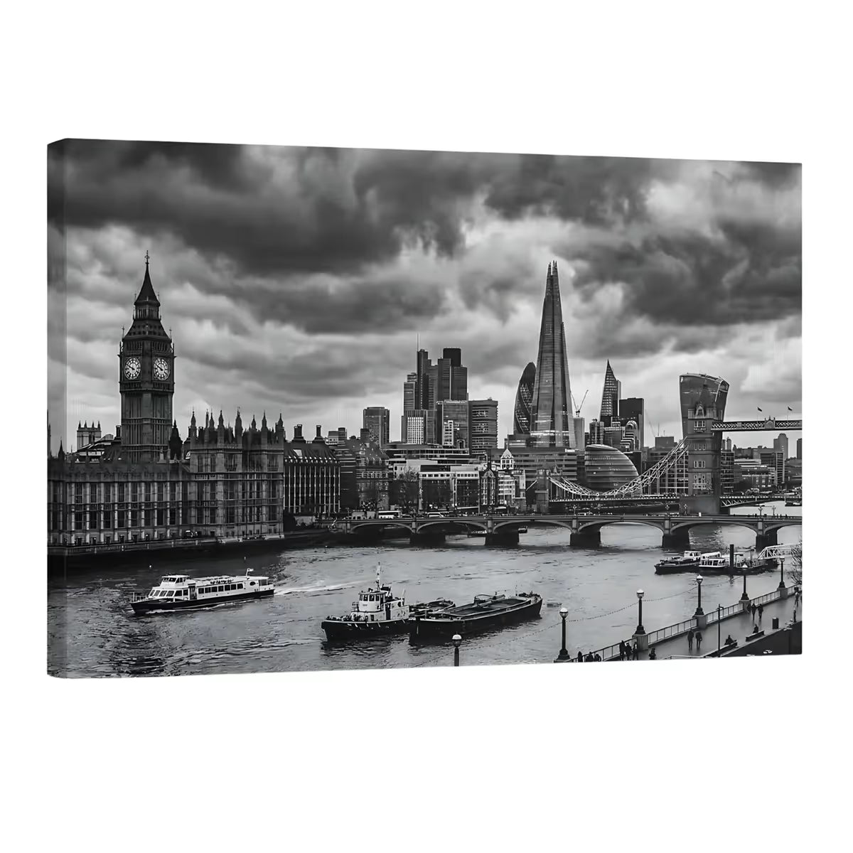 London City Skyline Canvas Wall Art London England Skyline Canvas Print