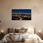 Los Angeles City Skyline Canvas Wall Art LA Downtown Skyline Canvas Print