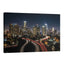Los Angeles skyline night wall art downtown LA cityscape freeway light trails photography