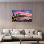 Biscayne Bay Miami skyline sunset luxury cityscape print