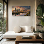 Nashville skyline modern cityscape sunset wall art